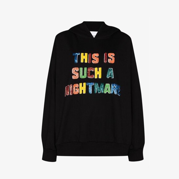 Ashish This Is Such A Nightmare Hoodie Sweatshirt in Black Small - Picture 1 of 5